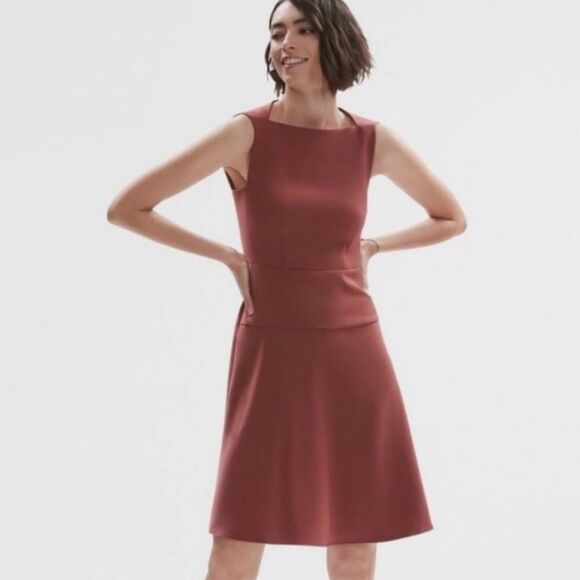 MM LaFleur Cindy 2.0 Mini Dress in Brick 4 - Picture 1 of 5
